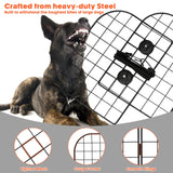QuliMetal Adjustable Dog Car Barrier for SUV, 36.5–60 Inch, Mesh with Pet Window, 2 Elastic Ropes